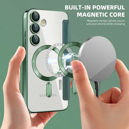 Кейс за Samsung Galaxy S24 FE - SmartMag Book Case - Зелен