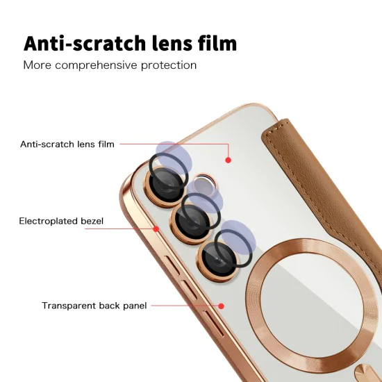 Кейс за Samsung Galaxy S24 Plus - SmartMag Book Case - Кафяв