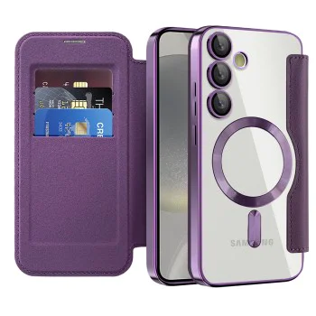 Кейс за Samsung Galaxy S24 Plus - SmartMag Book Case - Лилав