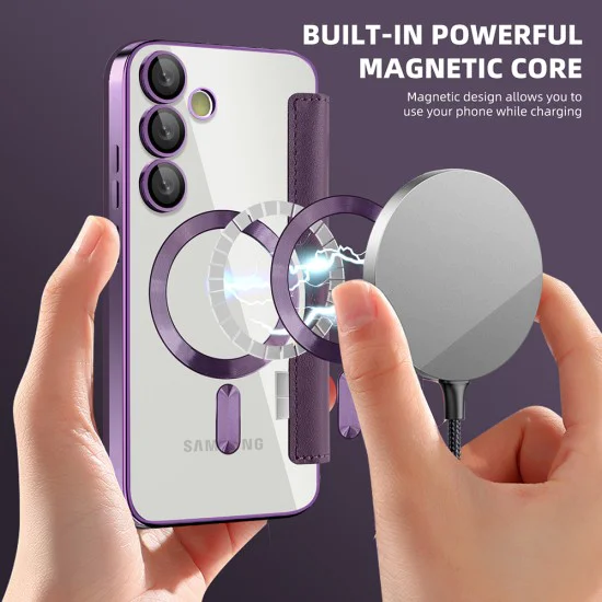 Кейс за Samsung Galaxy S24 Plus - SmartMag Book Case - Лилав