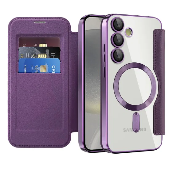 Кейс за Samsung Galaxy S24 Plus - SmartMag Book Case - Лилав