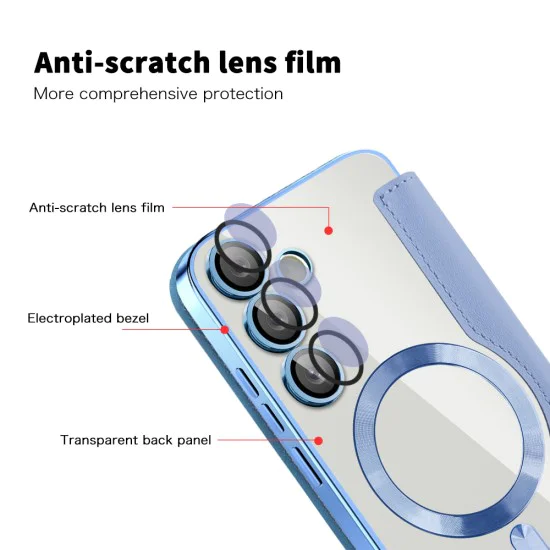 Кейс за Samsung Galaxy S24 Plus - SmartMag Book Case - Светло син