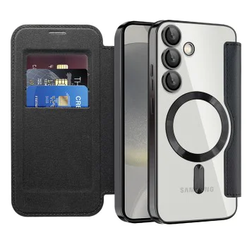 Кейс за Samsung Galaxy S24 Plus - SmartMag Book Case - черен