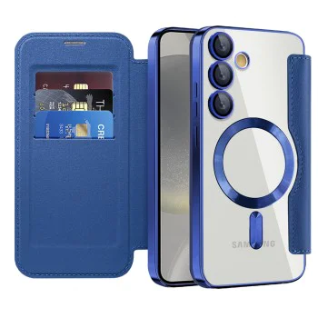 Кейс за Samsung Galaxy S24 Plus - SmartMag Book Case - син