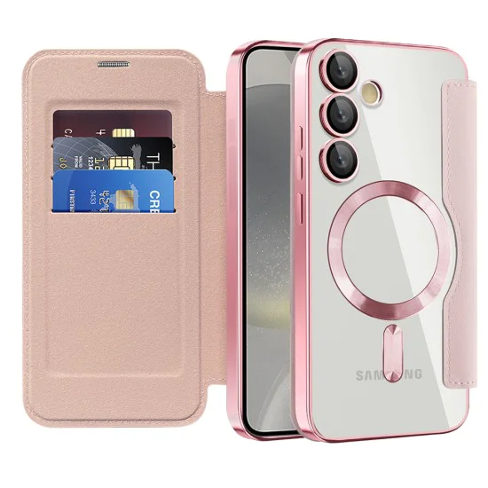 Кейс за Samsung Galaxy S24 - SmartMag Book Case - Розов