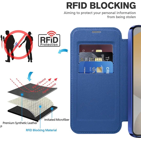 Кейс за Samsung Galaxy S24 - SmartMag Book Case - Син