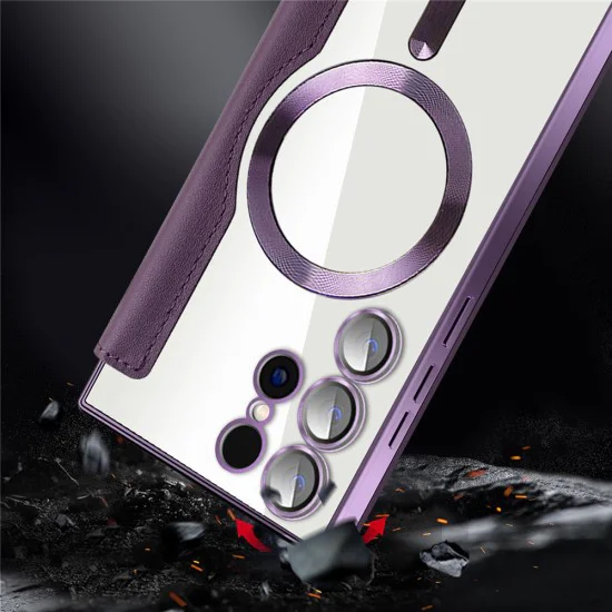 Кейс за Samsung Galaxy S24 Ultra - SmartMag Book Case - Кафяв
