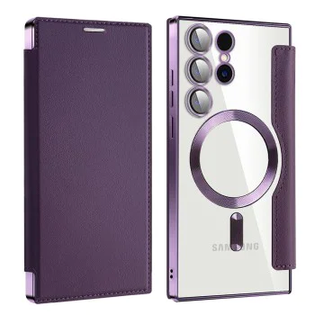 Кейс за Samsung Galaxy S24 Ultra - SmartMag Book Case - Лилав
