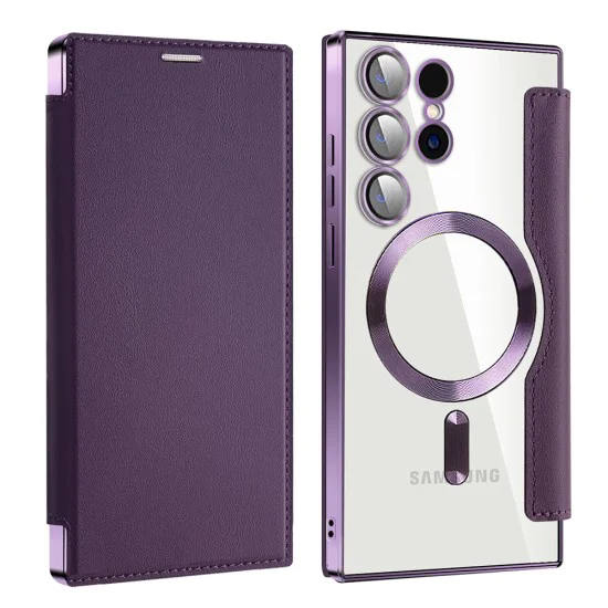 Кейс за Samsung Galaxy S24 Ultra - SmartMag Book Case - Лилав