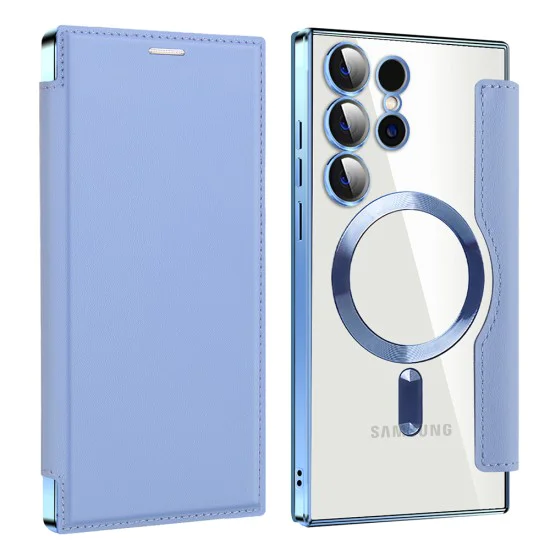 Кейс за Samsung Galaxy S24 Ultra - SmartMag Book Case - Светло син