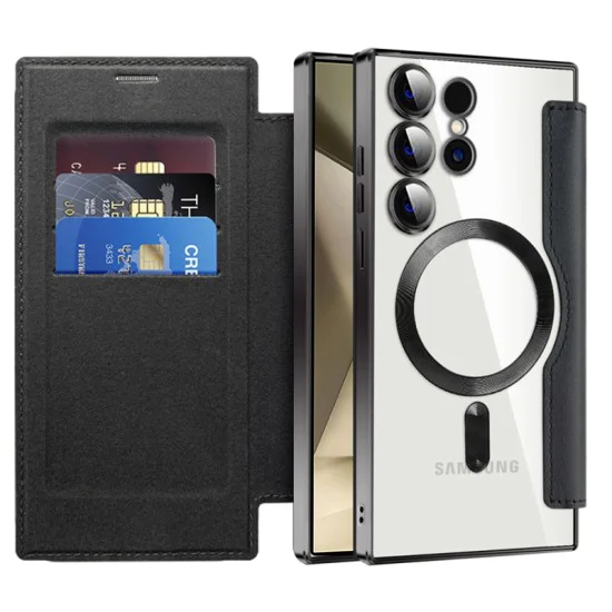 Кейс за Samsung Galaxy S24 Ultra - SmartMag Book Case - черен