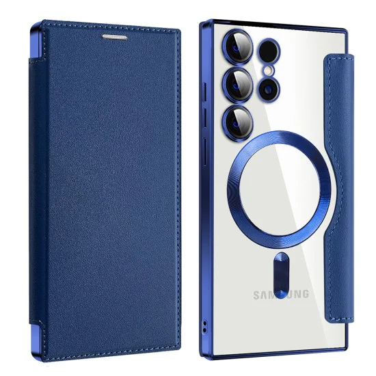 Кейс за Samsung Galaxy S24 Ultra - SmartMag Book Case - син