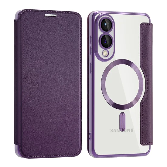 Кейс за Samsung Galaxy S25 Edge - SmartMag Book Case - Лилав
