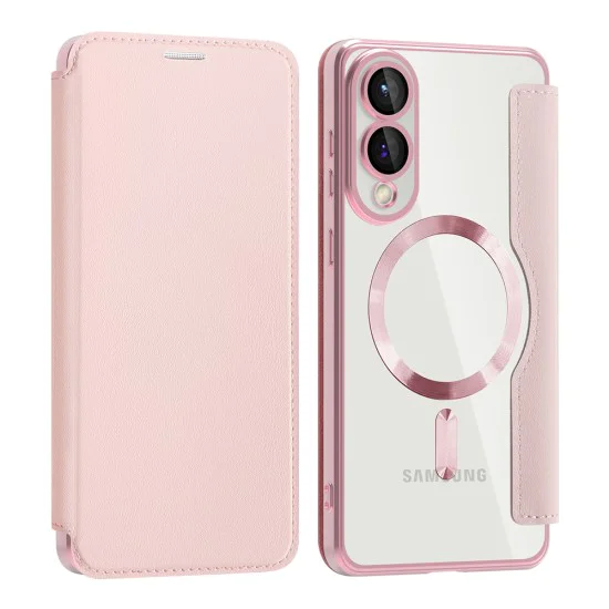 Кейс за Samsung Galaxy S25 Edge - SmartMag Book Case - Розов