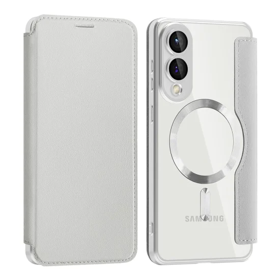 Кейс за Samsung Galaxy S25 Edge - SmartMag Book Case - Сив