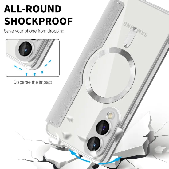 Кейс за Samsung Galaxy S25 Edge - SmartMag Book Case - Сив