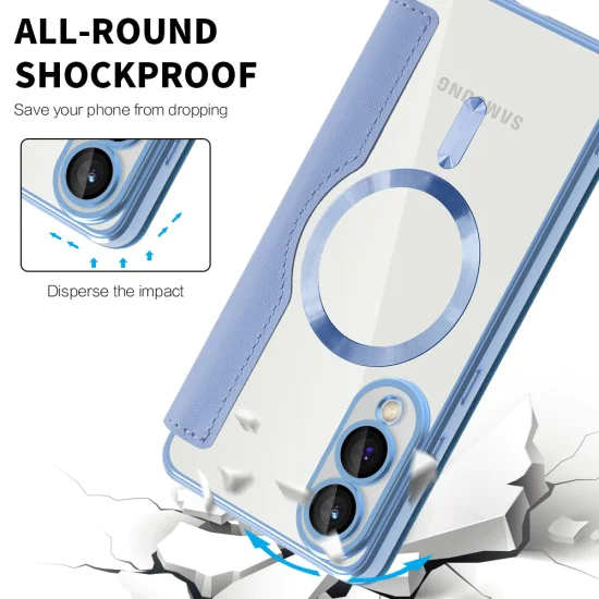 Кейс за Samsung Galaxy S25 Edge - SmartMag Book Case - Светло син