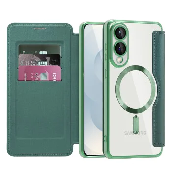 Кейс за Samsung Galaxy S25 Edge - SmartMag Book Case - Зелен