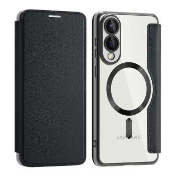 Кейс за Samsung Galaxy S25 Edge - SmartMag Book Case - черен