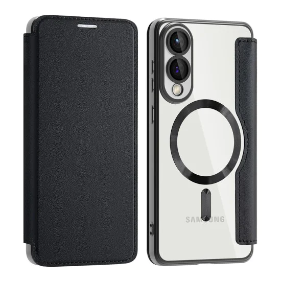 Кейс за Samsung Galaxy S25 Edge - SmartMag Book Case - черен