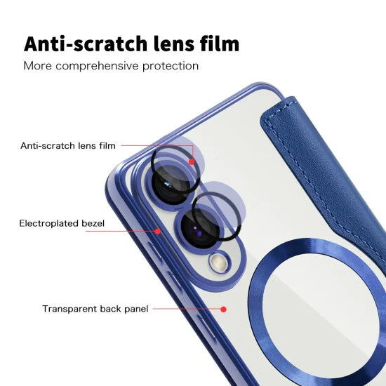 Кейс за Samsung Galaxy S25 Edge - SmartMag Book Case - син