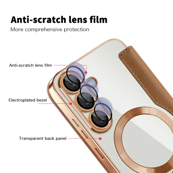 Кейс за Samsung Galaxy S25 Plus - SmartMag Book Case - Кафяв