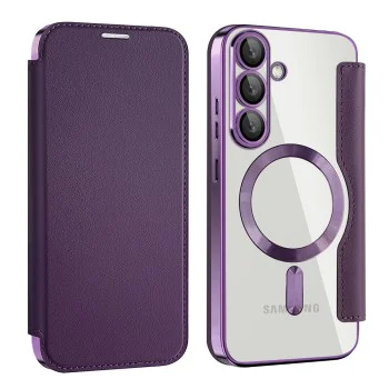 Кейс за Samsung Galaxy S25 Plus - SmartMag Book Case - Лилав