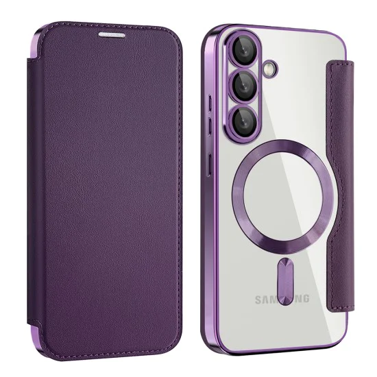 Кейс за Samsung Galaxy S25 Plus - SmartMag Book Case - Лилав