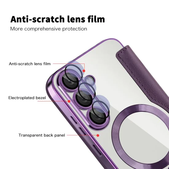 Кейс за Samsung Galaxy S25 Plus - SmartMag Book Case - Лилав