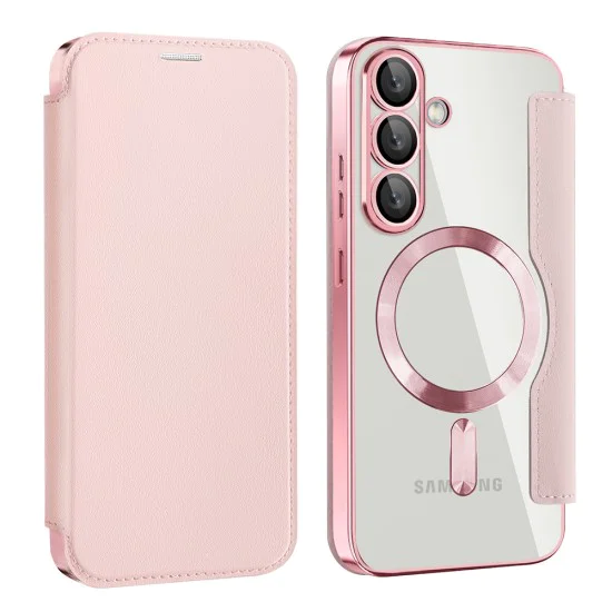 Кейс за Samsung Galaxy S25 Plus - SmartMag Book Case - Розов