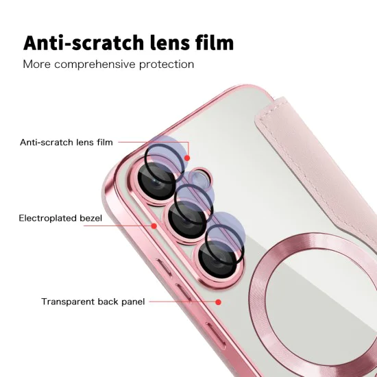 Кейс за Samsung Galaxy S25 Plus - SmartMag Book Case - Розов