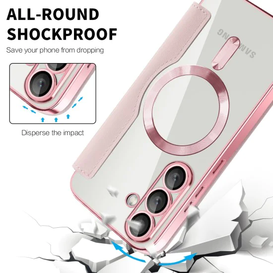 Кейс за Samsung Galaxy S25 Plus - SmartMag Book Case - Розов