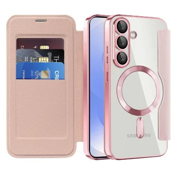 Кейс за Samsung Galaxy S25 Plus - SmartMag Book Case - Розов