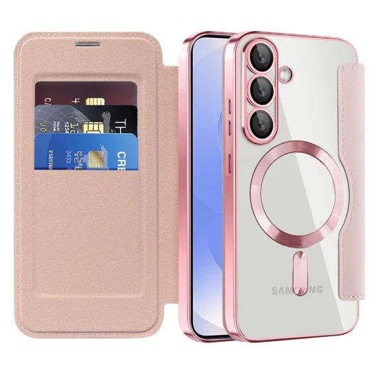 Кейс за Samsung Galaxy S25 Plus - SmartMag Book Case - Розов