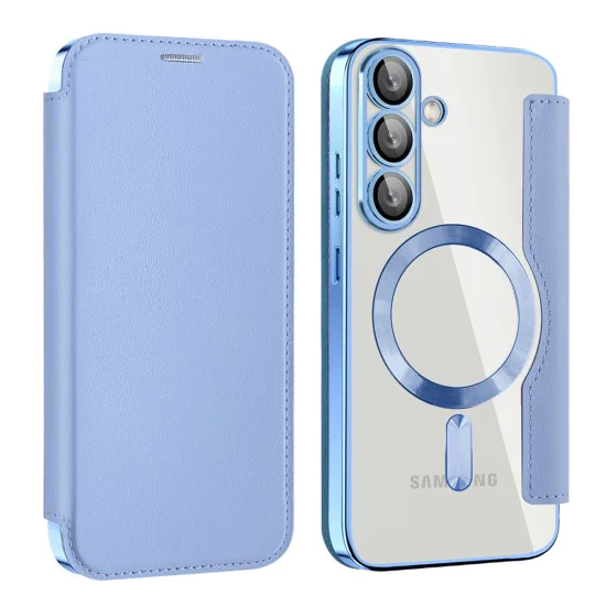 Кейс за Samsung Galaxy S25 Plus - SmartMag Book Case - Светло син
