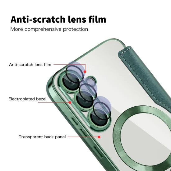 Кейс за Samsung Galaxy S25 Plus - SmartMag Book Case - Зелен