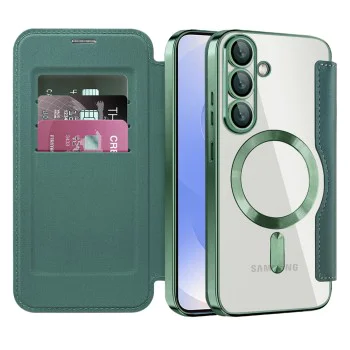 Кейс за Samsung Galaxy S25 Plus - SmartMag Book Case - Зелен