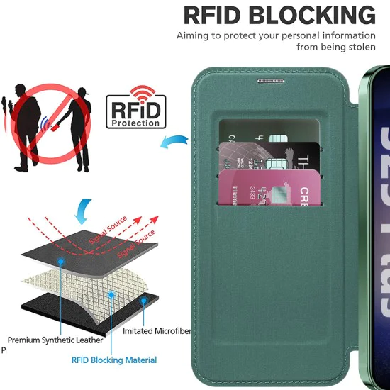 Кейс за Samsung Galaxy S25 Plus - SmartMag Book Case - Зелен