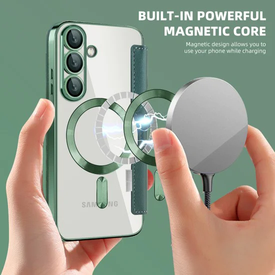 Кейс за Samsung Galaxy S25 Plus - SmartMag Book Case - Зелен
