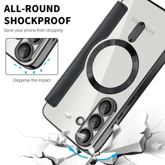 Кейс за Samsung Galaxy S25 Plus - SmartMag Book Case - черен