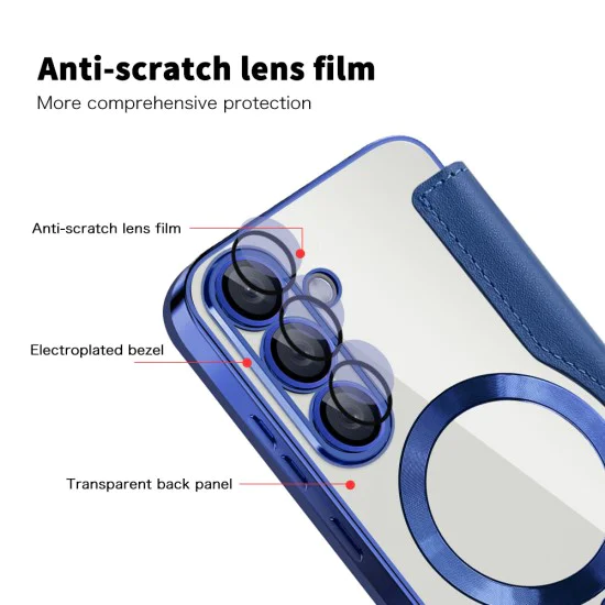Кейс за Samsung Galaxy S25 Plus - SmartMag Book Case - син