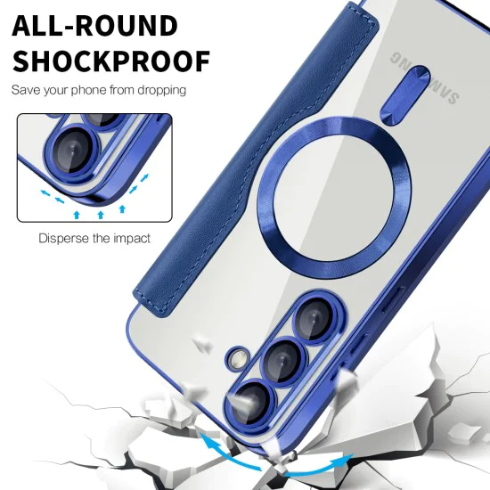 Кейс за Samsung Galaxy S25 Plus - SmartMag Book Case - син
