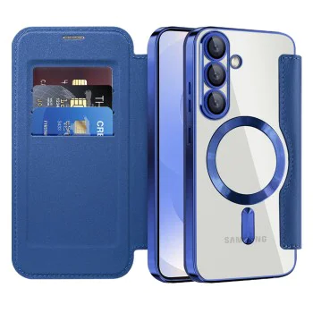 Кейс за Samsung Galaxy S25 Plus - SmartMag Book Case - син