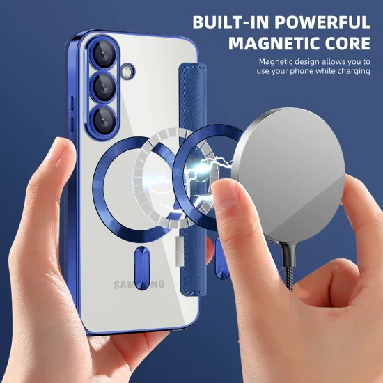 Кейс за Samsung Galaxy S25 Plus - SmartMag Book Case - син