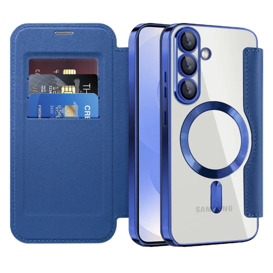 Кейс за Samsung Galaxy S25 Plus - SmartMag Book Case - син