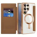 Кейс за Samsung Galaxy S25 Ultra - SmartMag Book Case - Кафяв