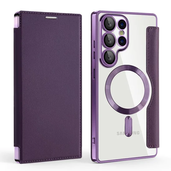 Кейс за Samsung Galaxy S25 Ultra - SmartMag Book Case - Лилав