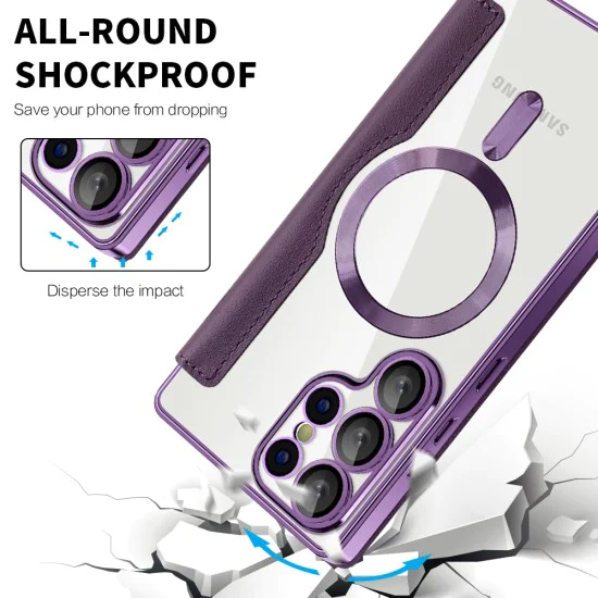 Кейс за Samsung Galaxy S25 Ultra - SmartMag Book Case - Лилав