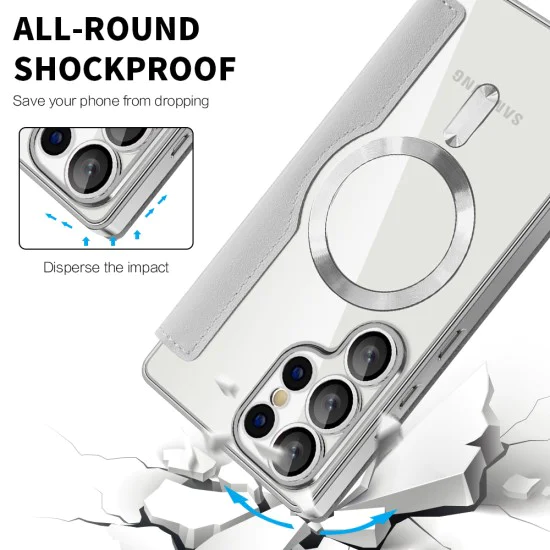 Кейс за Samsung Galaxy S25 Ultra - SmartMag Book Case - Сив