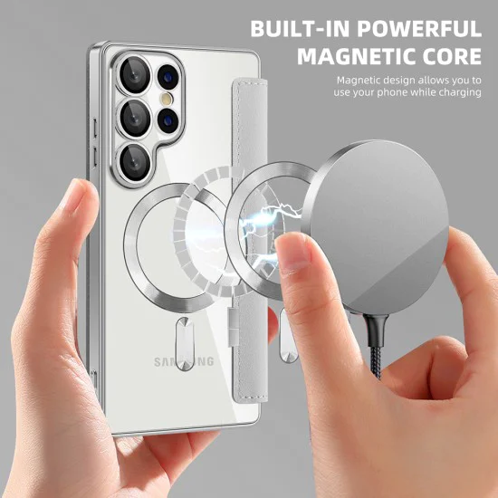 Кейс за Samsung Galaxy S25 Ultra - SmartMag Book Case - Сив